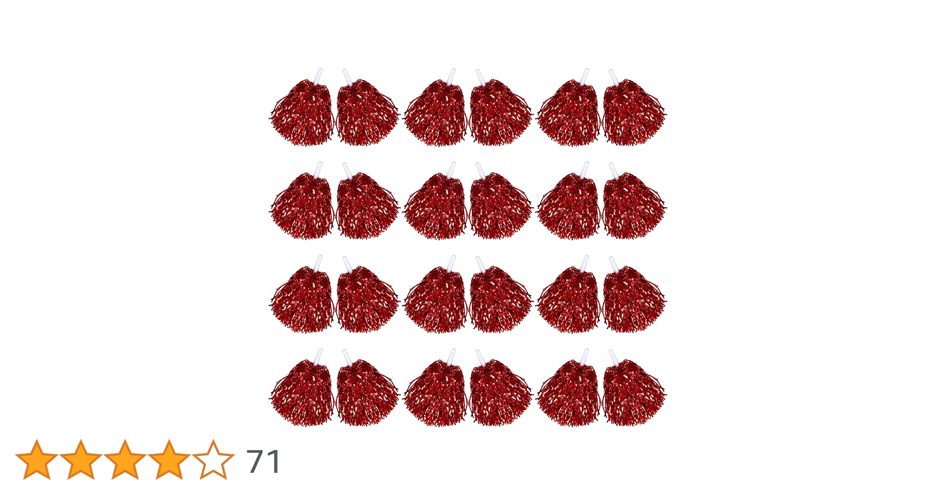 pompon出品 Amazon.co.jp: 赤いチアリーディングポンポン24個 メタリック